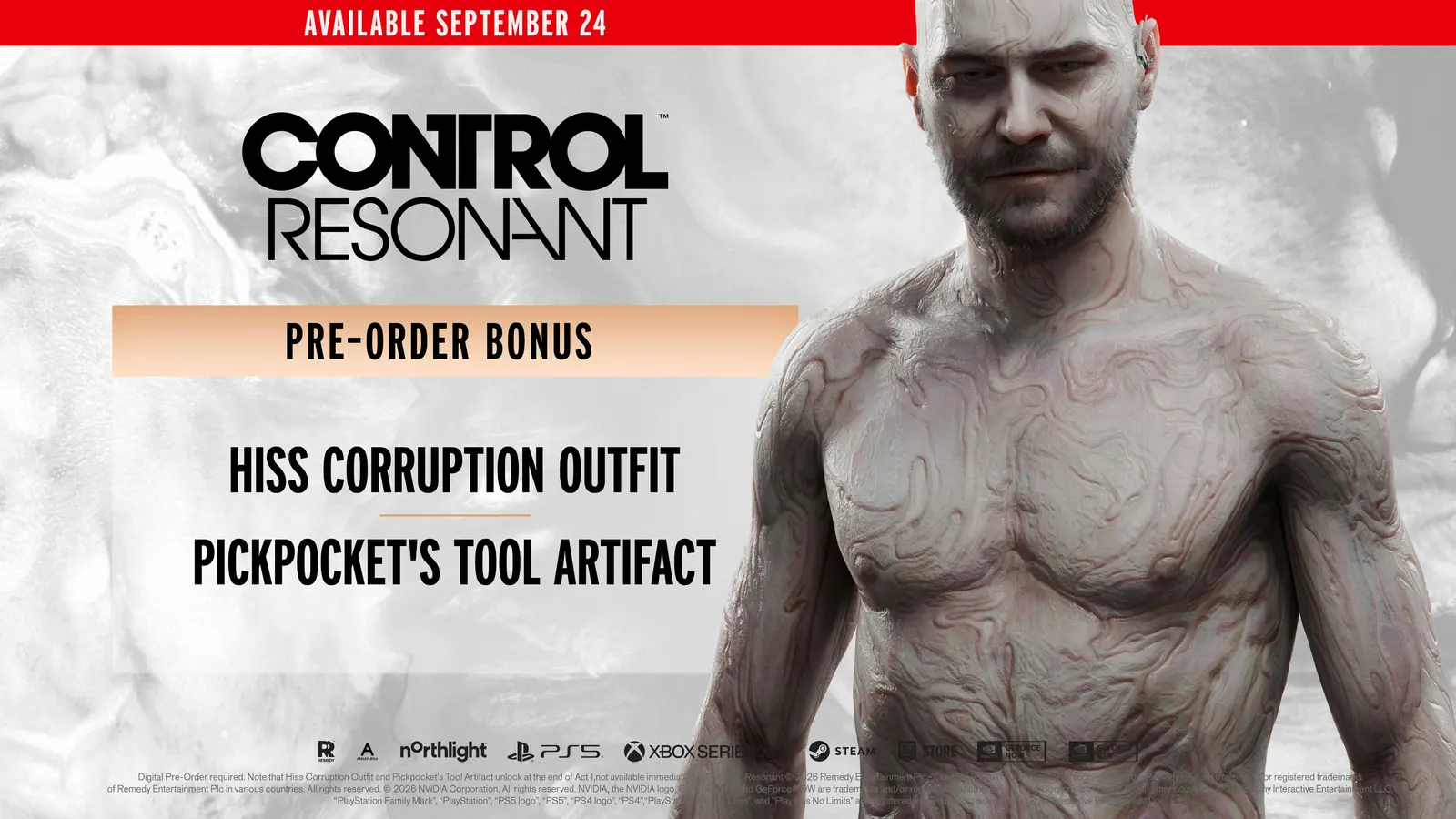 Official preorder artwork shows the Hiss Corruption outfit on Dylan.